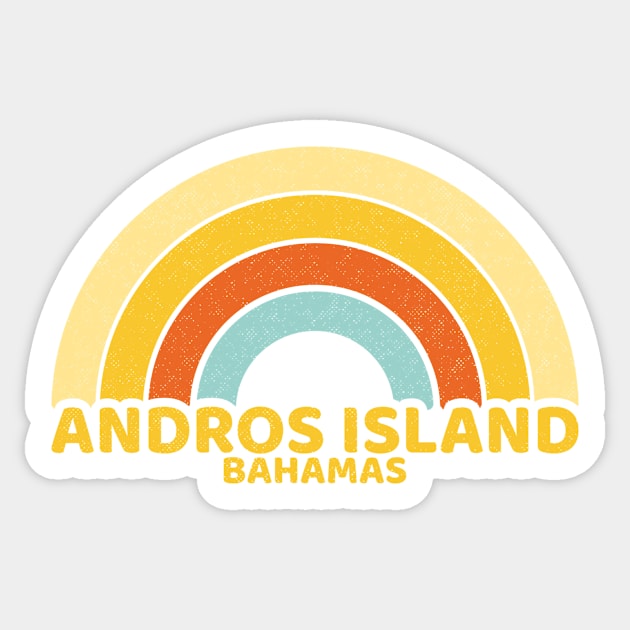 Retro Andros Island Bahamas Sticker by dk08